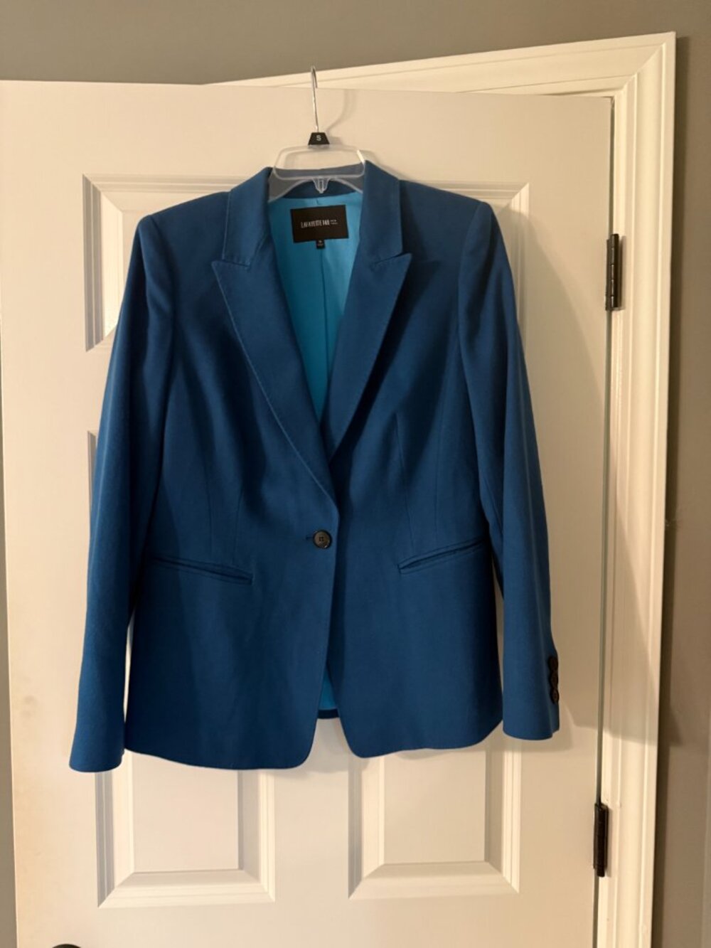 **Lafayette 148 Teal Cashmere Blazer**